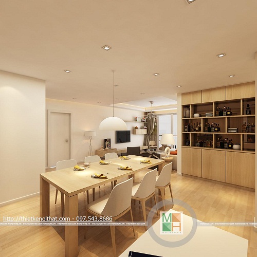 Tủ bếp gỗ công nghiệp veneer gỗ sồi nga