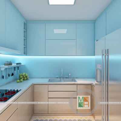  Tủ bếp đẹp laminate căn hộ chị Tài Gò Vấp