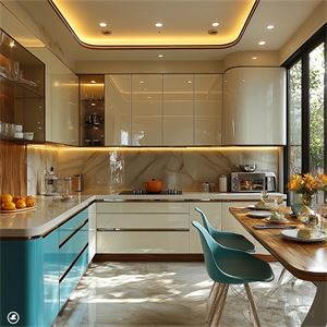  # Kitchen Furniture with Turquoise and Beige Facades

Sự kết hợp hài hòa giữa màu ngọc lam và be tạo...