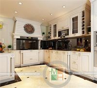 Thi công tủ bếp gỗ tự nhiên cao cấp