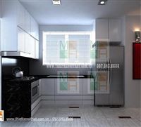 Tủ bếp gỗ công nghiệp hiện đại