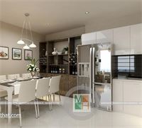 Tủ bếp gỗ công nghiệp sơn PU
