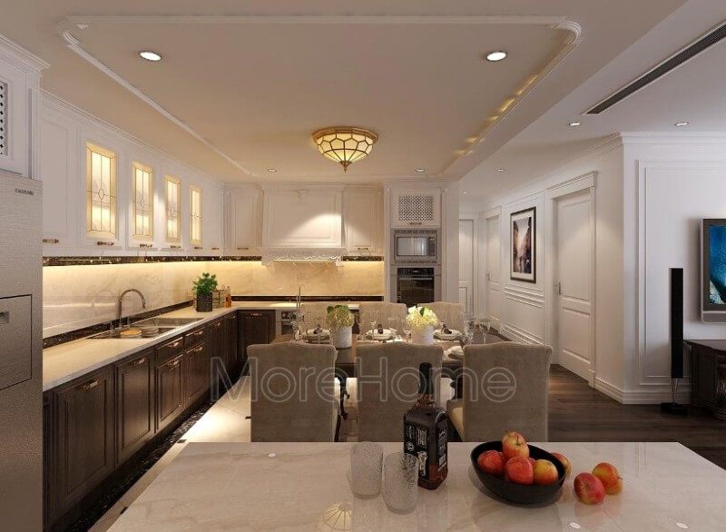 Mẫu cửa gỗ màu trắng chung cư đầy ấn tượng