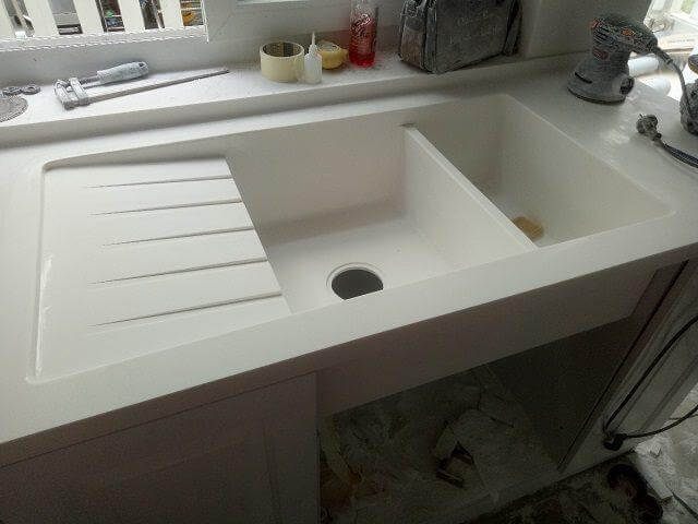 Tham khảo mẫu chậu rửa sử dụng chất liệu đá Solid Surface Himacs LG Hàn Quốc