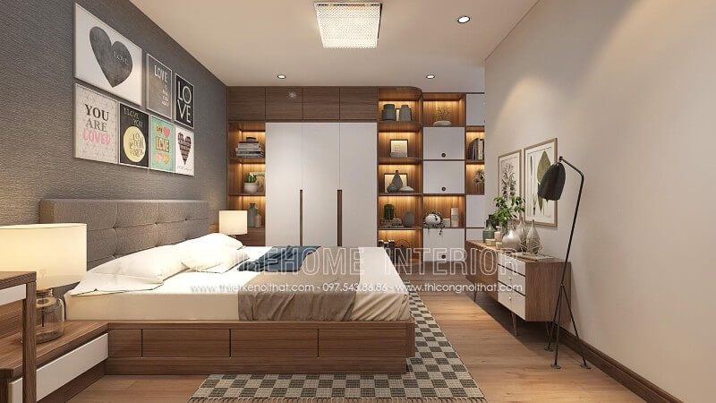 Để tạo nên điểm nhấn cho không gian thoải mái mà không đơn điệu, nhạt nhẽo, thiết kế giường ngủ đẹp với phần đầu giường bọc nỉ lạ mắt là một sự lựa chọn tuyệt vời.